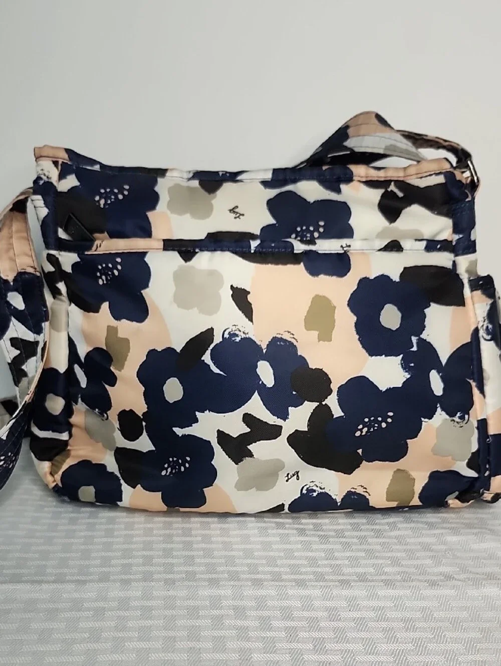Lug Shimmy Abstract Floral Crossbody Bag